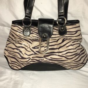 Black/Brown Zebra Shoulder purse